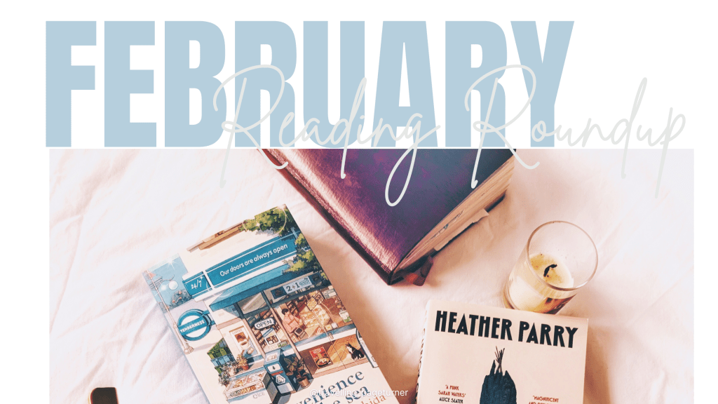 February reading wrapup blog graphic